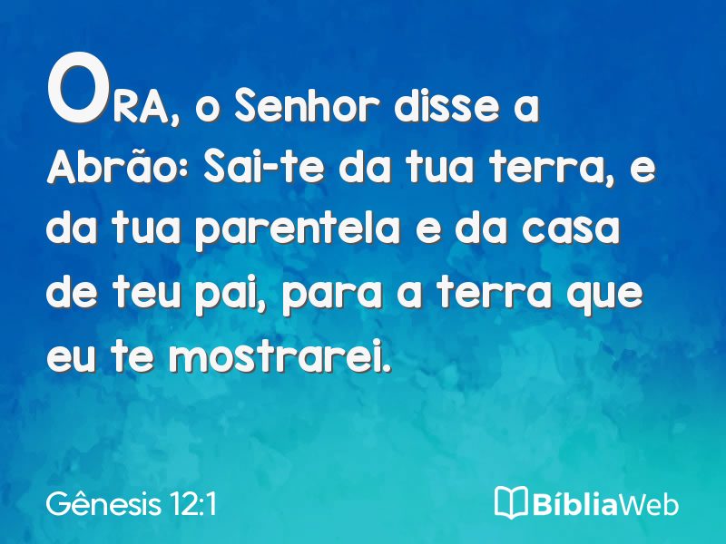 Gênesis 12:1 em imagem para compartilhar