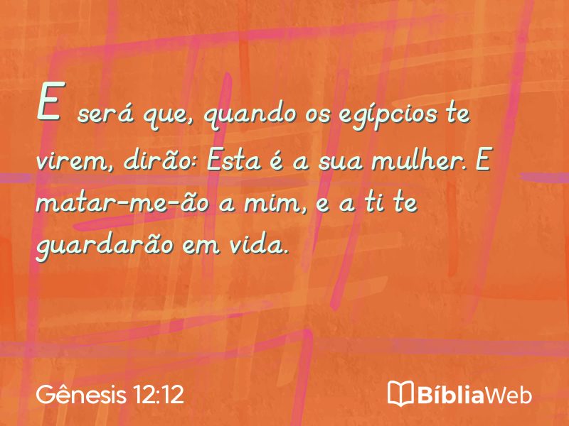 Gênesis 12:12 em imagem para compartilhar