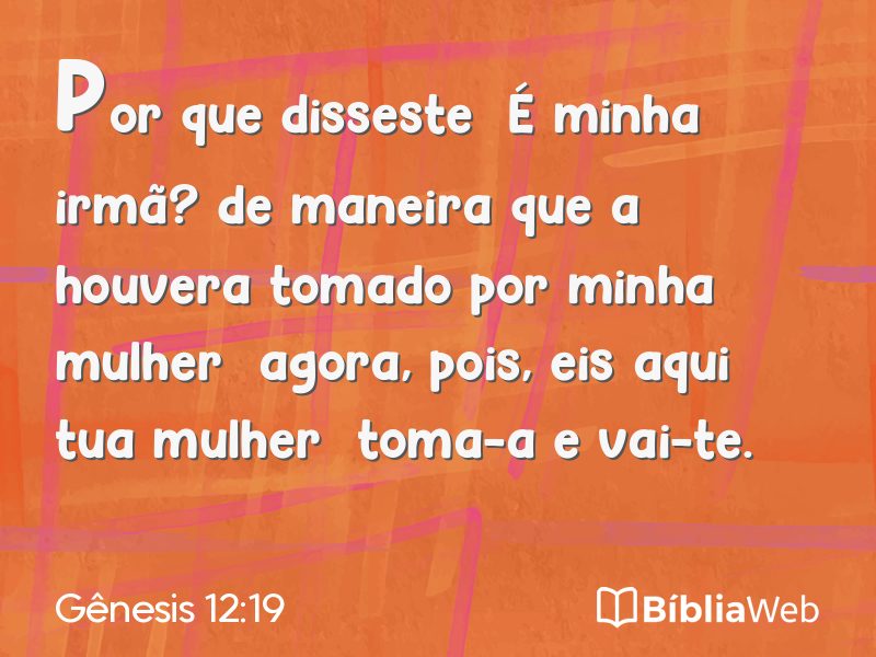 Gênesis 12:19 em imagem para compartilhar