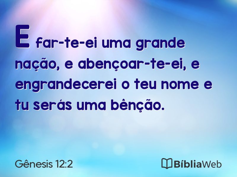 Gênesis 12:2 em imagem para compartilhar