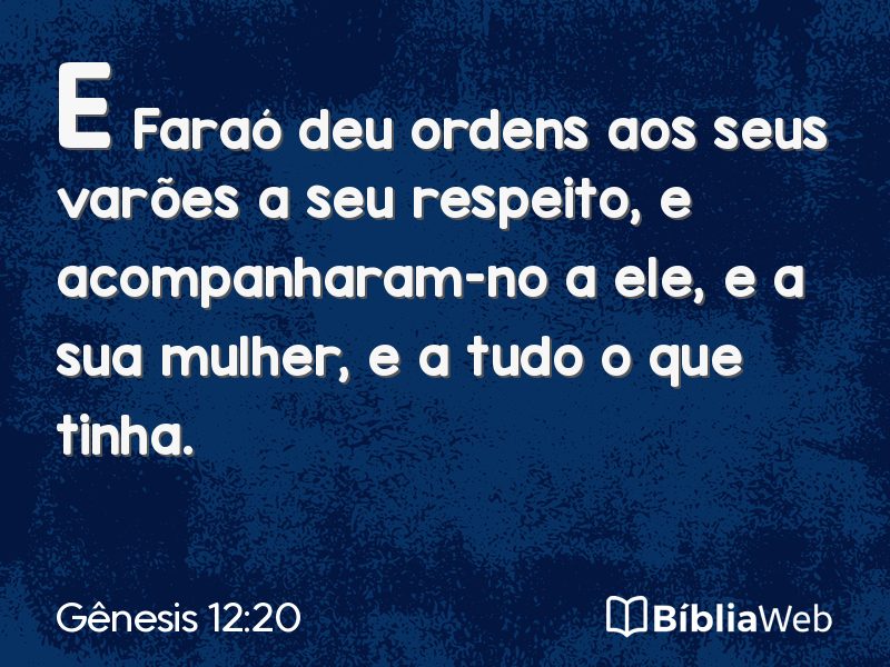Gênesis 12:20 em imagem para compartilhar