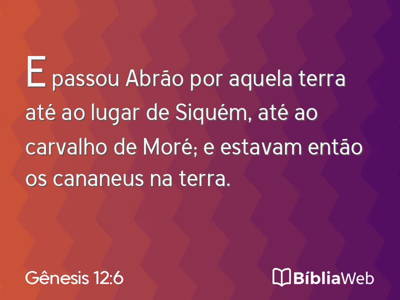 Gênesis 12:6 em imagem para compartilhar