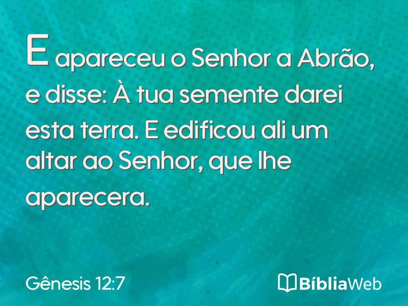 Gênesis 12:7 em imagem para compartilhar