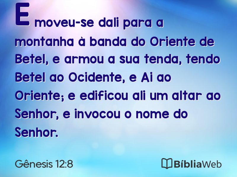 Gênesis 12:8 em imagem para compartilhar
