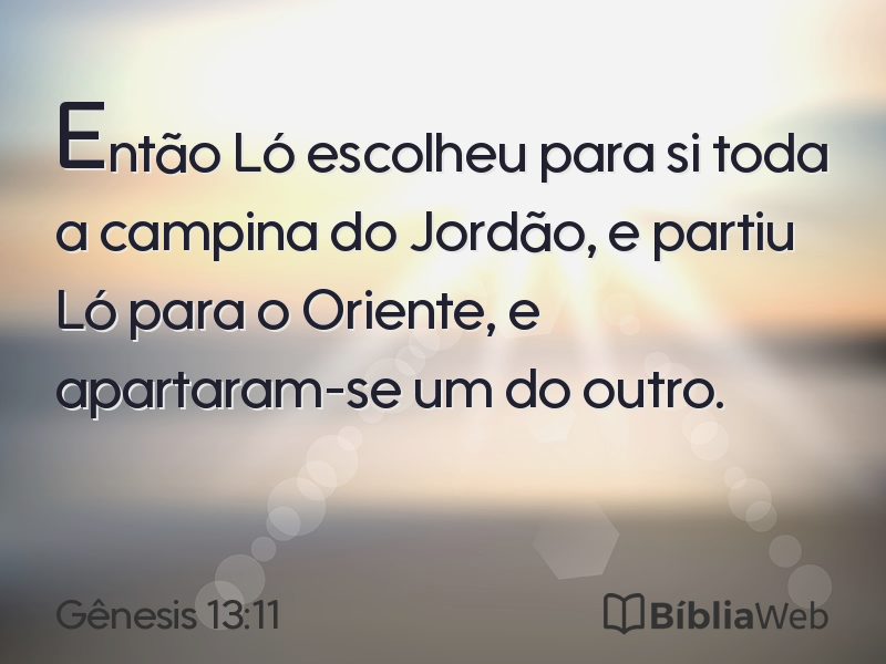 Gênesis 13:11 em imagem para compartilhar