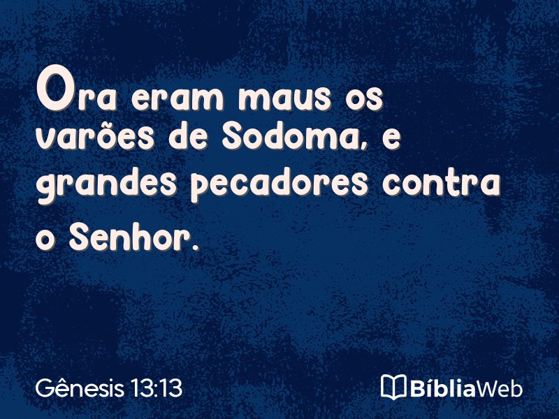 Gênesis 13:13 em imagem para compartilhar