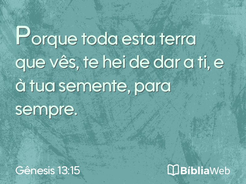 Gênesis 13:15 em imagem para compartilhar