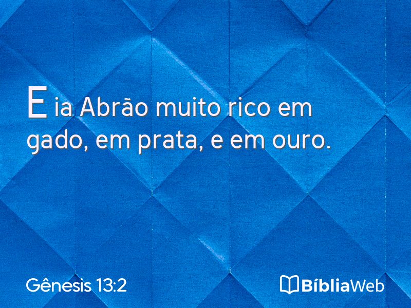 Gênesis 13:2 em imagem para compartilhar