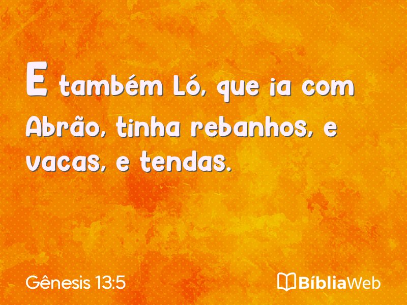 Gênesis 13:5 em imagem para compartilhar