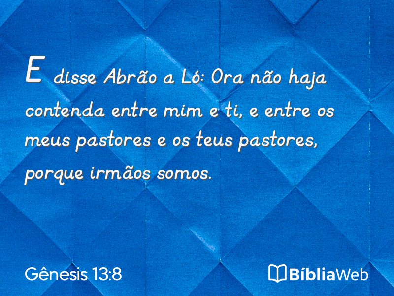 Gênesis 13:8 em imagem para compartilhar