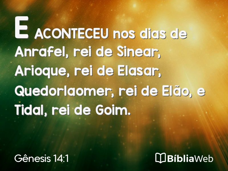 Gênesis 14:1 em imagem para compartilhar