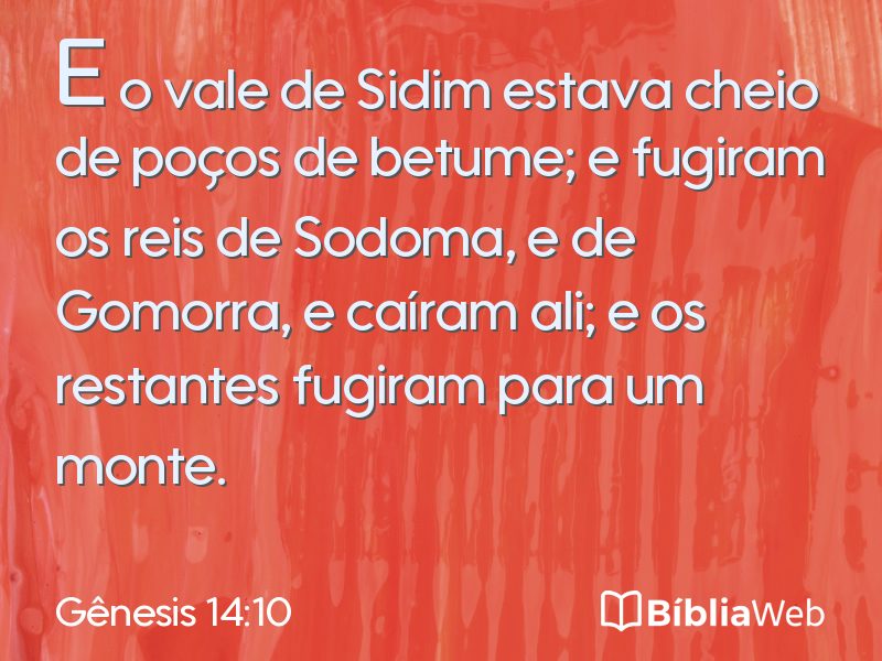 Gênesis 14:10 em imagem para compartilhar