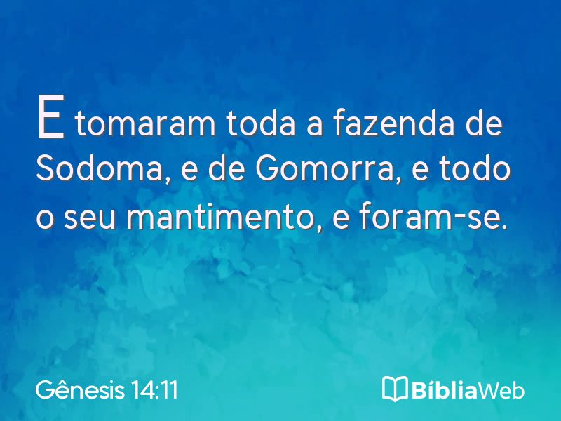 Gênesis 14:11 em imagem para compartilhar