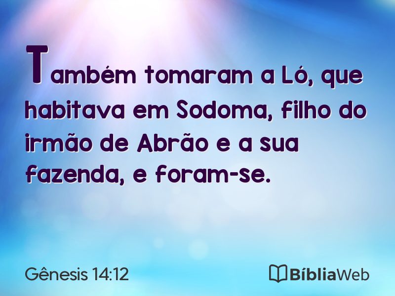 Gênesis 14:12 em imagem para compartilhar