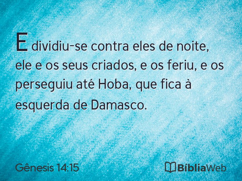 Gênesis 14:15 em imagem para compartilhar