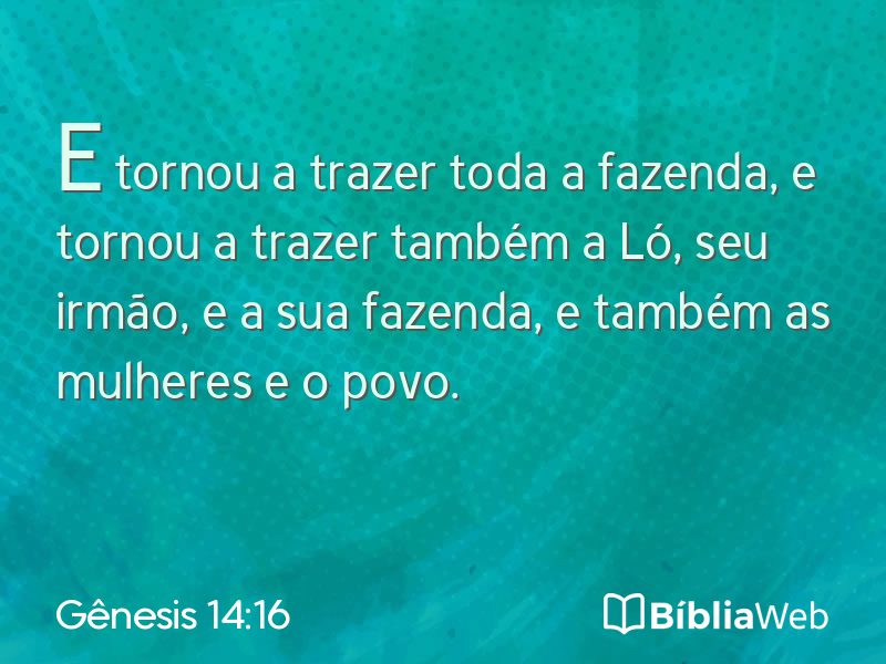 Gênesis 14:16 em imagem para compartilhar