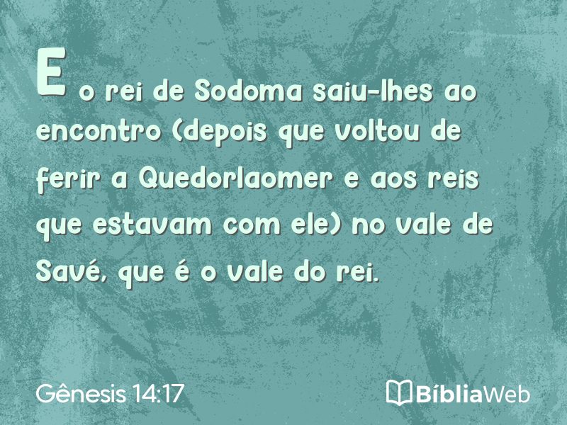 Gênesis 14:17 em imagem para compartilhar