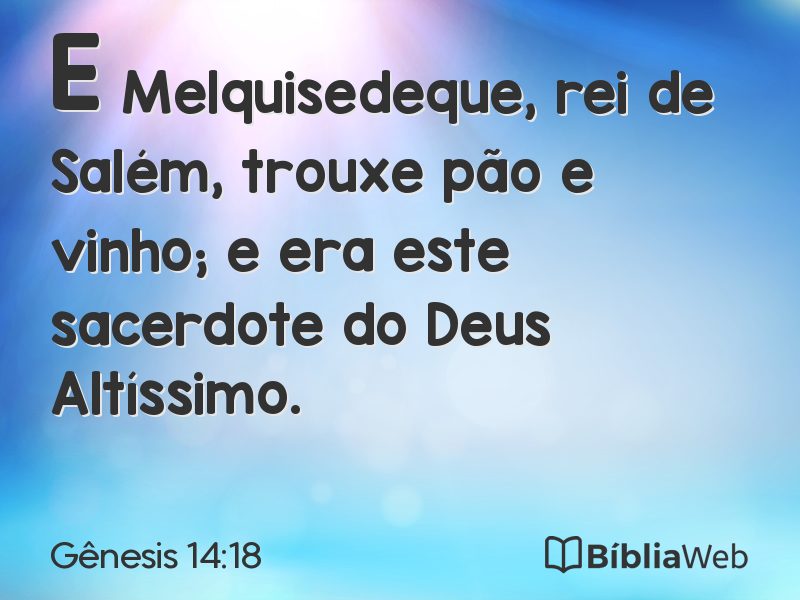 Gênesis 14:18 em imagem para compartilhar