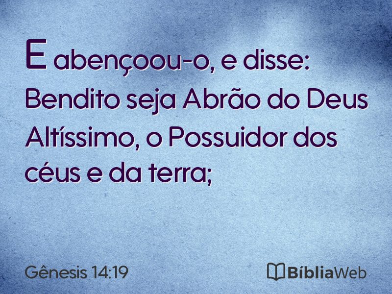 Gênesis 14:19 em imagem para compartilhar