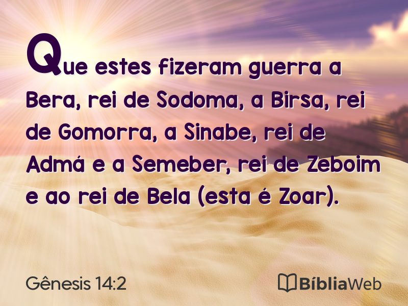 Gênesis 14:2 em imagem para compartilhar