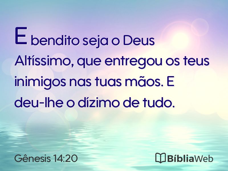Gênesis 14:20 em imagem para compartilhar