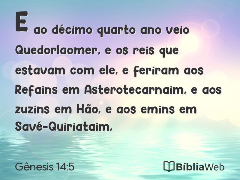 Gênesis 14:5 em imagem para compartilhar