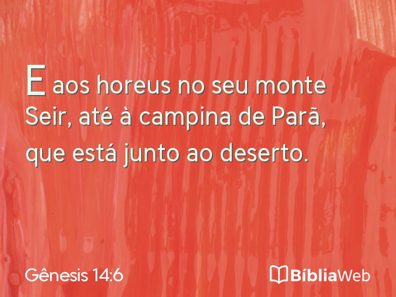 Gênesis 14:6 em imagem para compartilhar