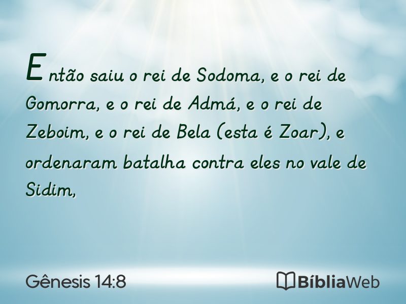 Gênesis 14:8 em imagem para compartilhar