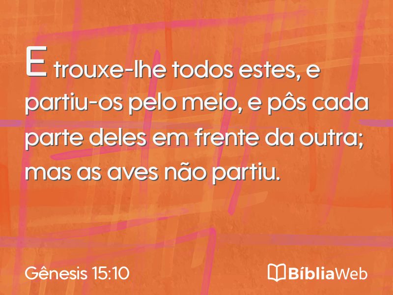Gênesis 15:10 em imagem para compartilhar