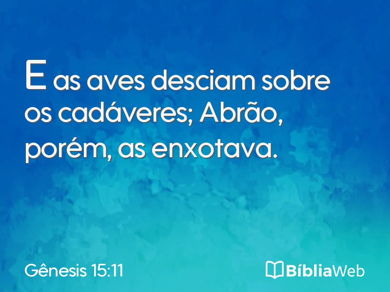 Gênesis 15:11 em imagem para compartilhar