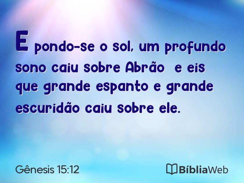 Gênesis 15:12 em imagem para compartilhar