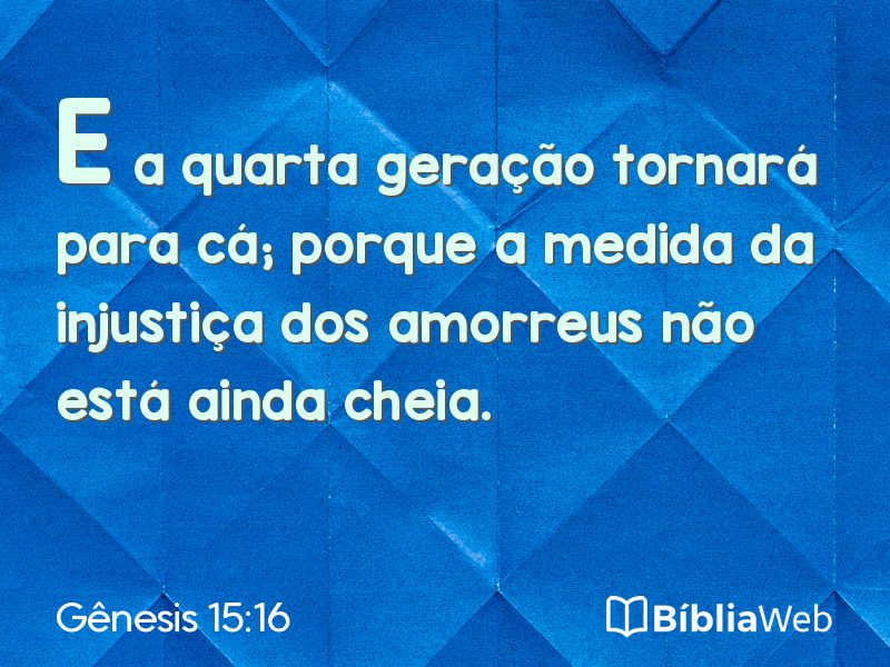 Gênesis 15:16 em imagem para compartilhar