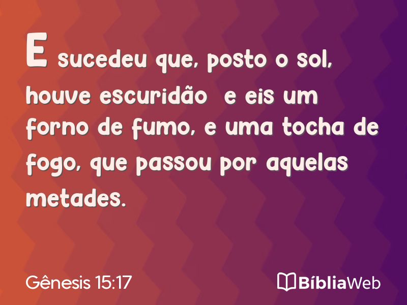 Gênesis 15:17 em imagem para compartilhar