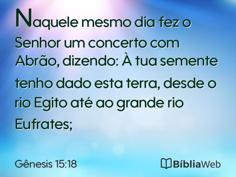 Gênesis 15:18 em imagem para compartilhar