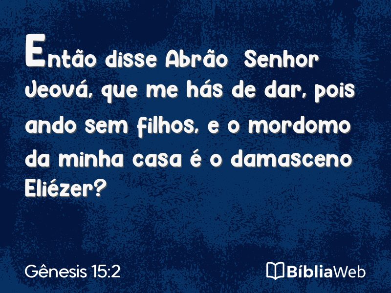 Gênesis 15:2 em imagem para compartilhar