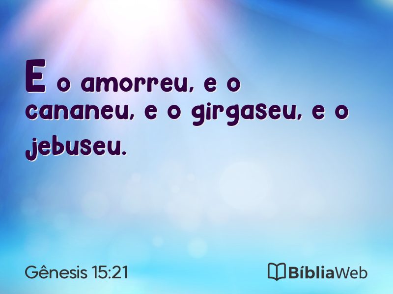 Gênesis 15:21 em imagem para compartilhar