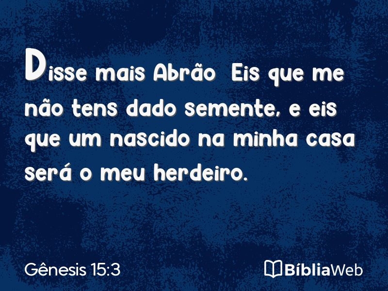 Gênesis 15:3 em imagem para compartilhar