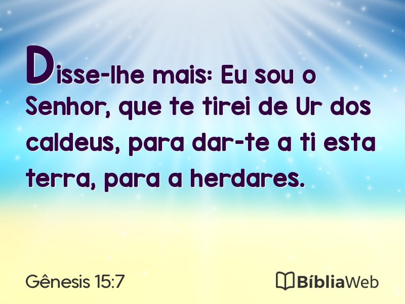Gênesis 15:7 em imagem para compartilhar