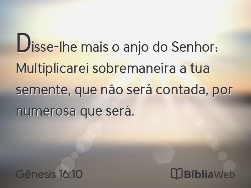 Gênesis 16:10 em imagem para compartilhar
