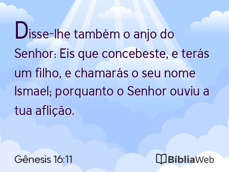 Gênesis 16:11 em imagem para compartilhar