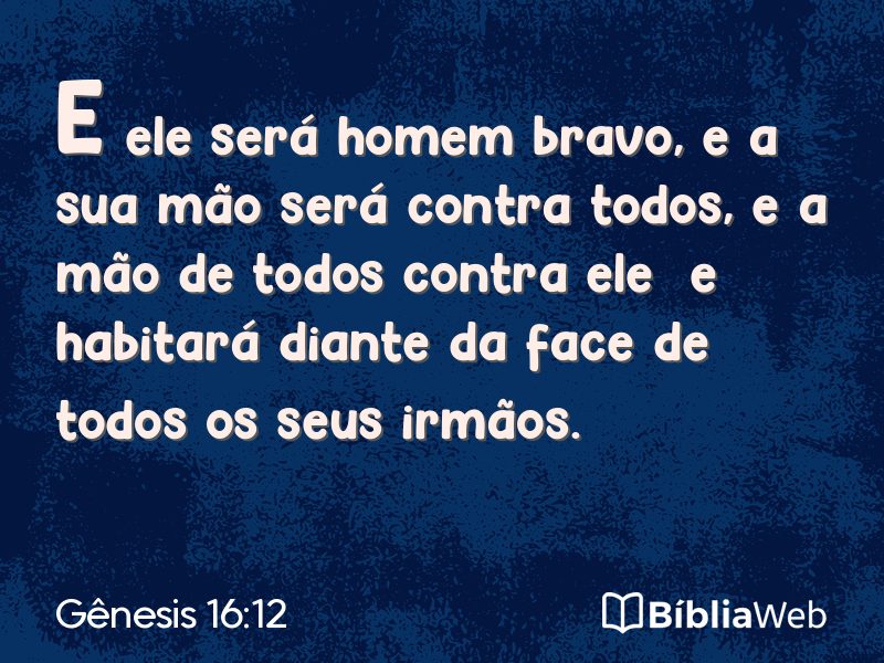 Gênesis 16:12 em imagem para compartilhar
