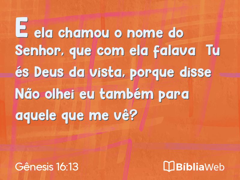 Gênesis 16:13 em imagem para compartilhar
