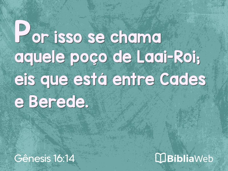 Gênesis 16:14 em imagem para compartilhar