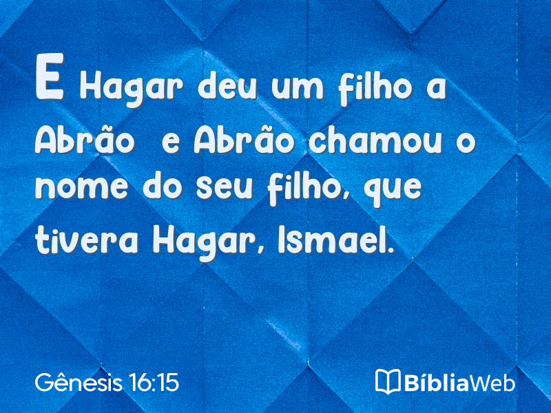 Gênesis 16:15 em imagem para compartilhar