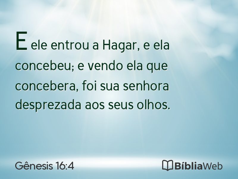 Gênesis 16:4 em imagem para compartilhar