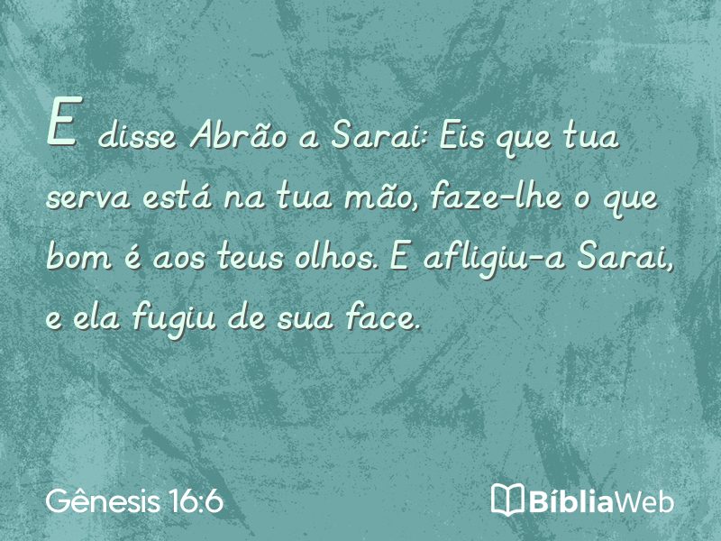 Gênesis 16:6 em imagem para compartilhar