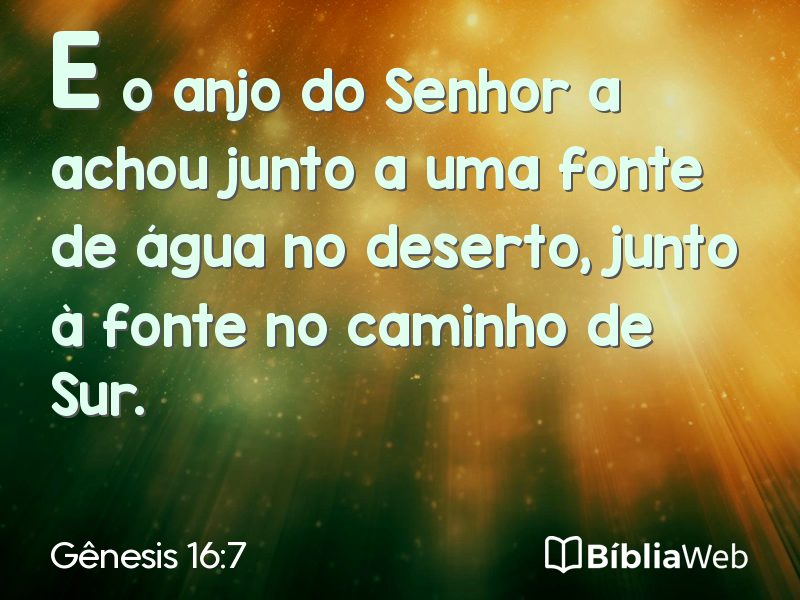Gênesis 16:7 em imagem para compartilhar