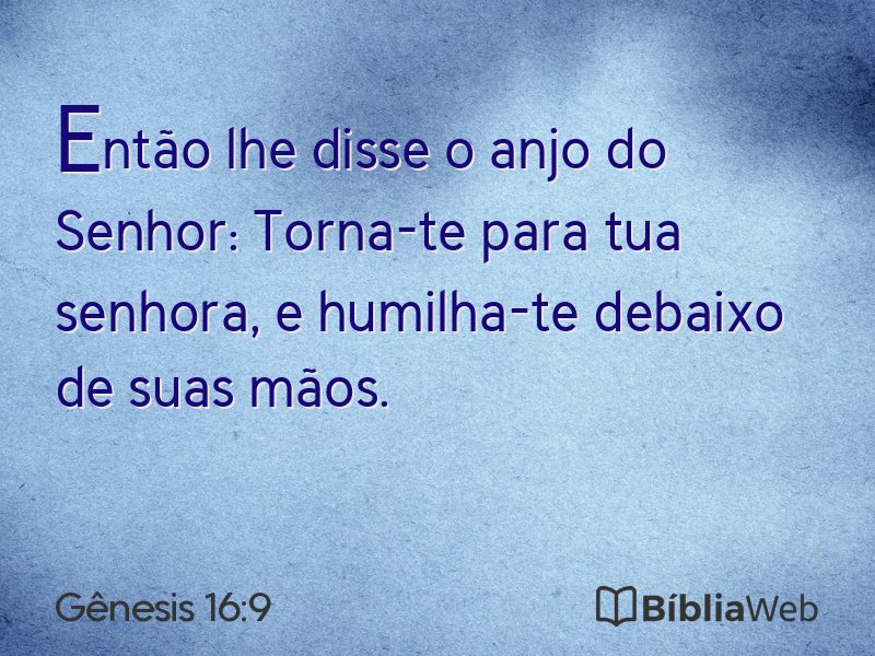 Gênesis 16:9 em imagem para compartilhar
