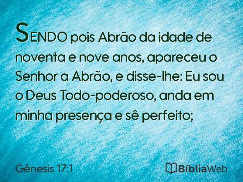 Gênesis 17:1 em imagem para compartilhar