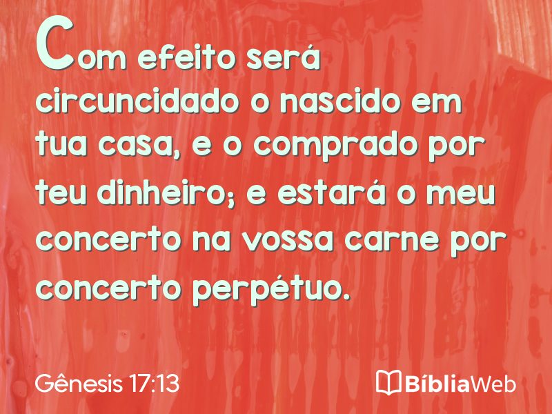 Gênesis 17:13 em imagem para compartilhar